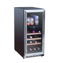 Load image into Gallery viewer, 15&quot; Outdoor Rated Dual Zone Wine Cooler