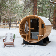 Load image into Gallery viewer, Barrel Sauna 6-Person with Porch