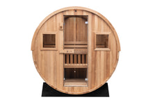 Load image into Gallery viewer, Extra-Wide 6-Person Outdoor Barrel Sauna by Redwood Outdoors