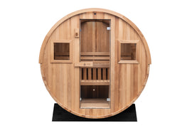Extra-Wide 6-Person Outdoor Barrel Sauna by Redwood Outdoors