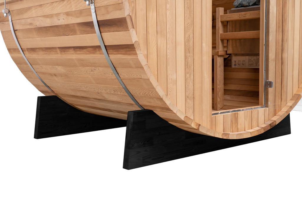 Extra-Wide 6-Person Outdoor Barrel Sauna by Redwood Outdoors
