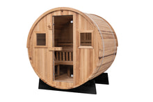 Load image into Gallery viewer, Extra-Wide 6-Person Outdoor Barrel Sauna by Redwood Outdoors