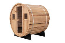 Load image into Gallery viewer, Extra-Wide 6-Person Outdoor Barrel Sauna by Redwood Outdoors