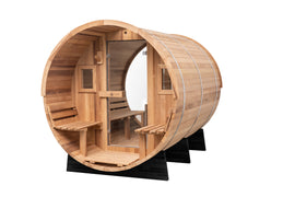Horizon 6-Person Outdoor Sauna with Porch by Redwood Outdoors