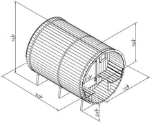 Load image into Gallery viewer, Barrel Sauna 6-Person with Porch