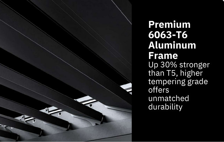 Aluminum Motorized Louvered Pergola with LED Lighting