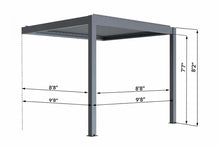 Load image into Gallery viewer, Wall Mounted Aluminum Louvered Pergola