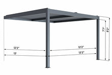 Load image into Gallery viewer, Wall Mounted Aluminum Louvered Pergola