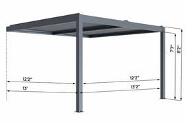Wall Mounted Aluminum Louvered Pergola