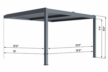 Wall Mounted Aluminum Louvered Pergola